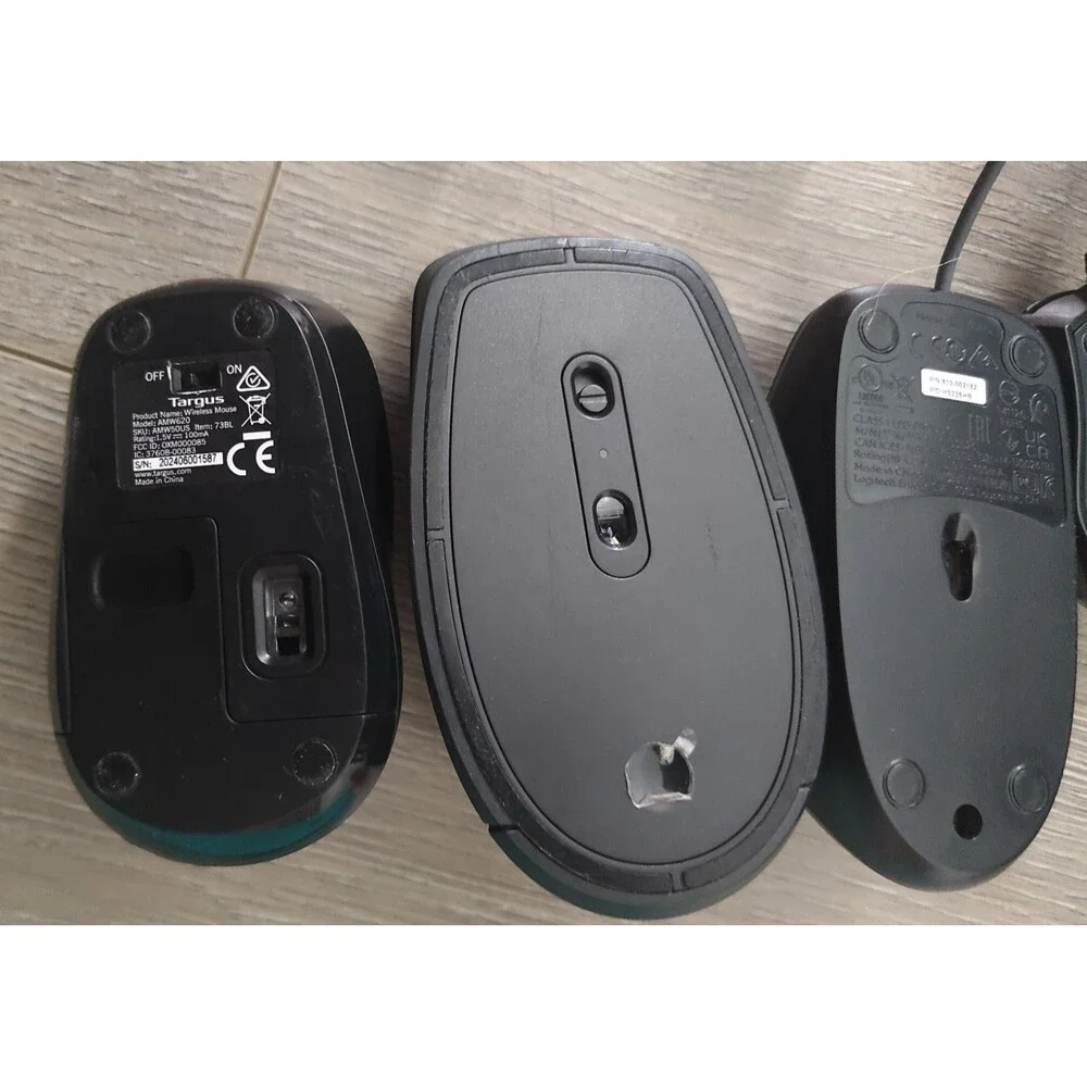 LOT PC Computer Mouse Wireless Wired USB Logitech Keyboard